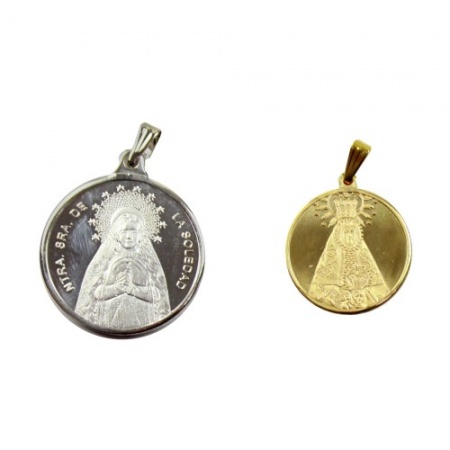 Medallas de la virgen plata y oro AR002